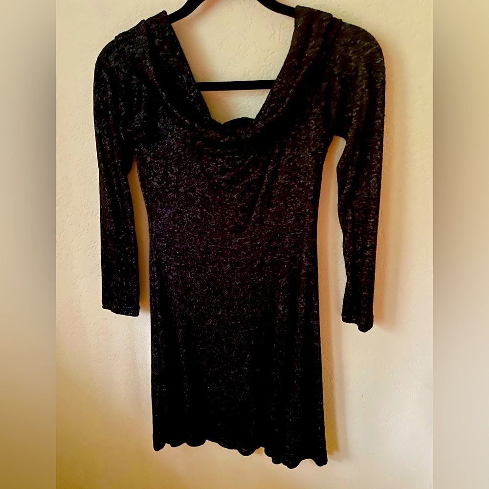 Size S Charming Charlie black cowl neck sweater dress